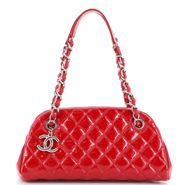 Chanel Just Mademoiselle Bag Quilted Patent Small