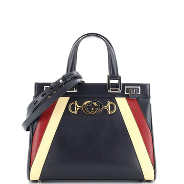 Gucci Zumi Top Handle Bag Striped Leather Small