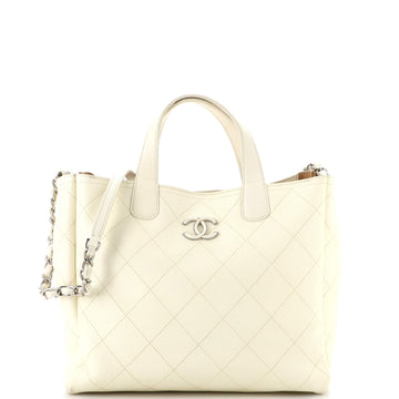 Chanel Covered CC Shopping Tote Stitched Caviar Medium