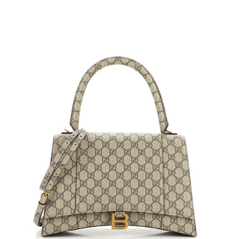 Gucci x Balenciaga The Hacker Project Hourglass Top Handle Bag GG Coated Canvas Medium