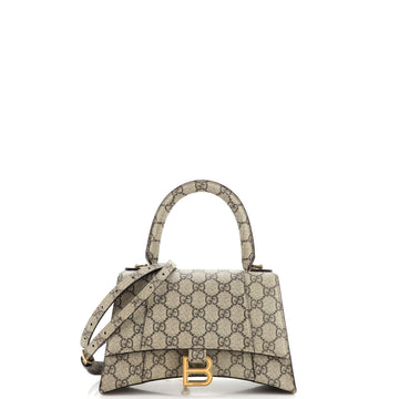 Gucci x Balenciaga The Hacker Project Hourglass Top Handle Bag GG Coated Canvas Small