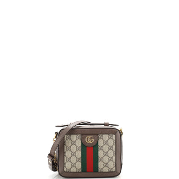 Gucci Ophidia Zip Around Camera Bag GG Coated Canvas Mini