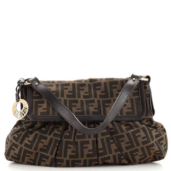 Fendi Chef Flap Bag Zucca Canvas Medium