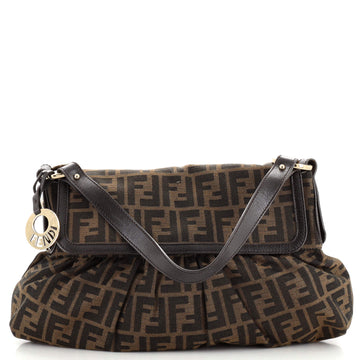 Fendi Chef Flap Bag Zucca Canvas Medium