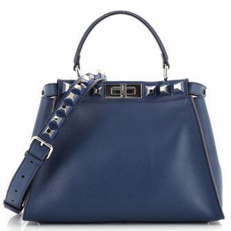 Fendi Peekaboo Bag Leather with Studded Detail Regular