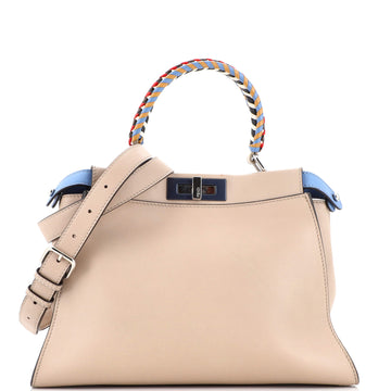 Fendi Peekaboo Bag Leather with Whipstitch Detail Regular