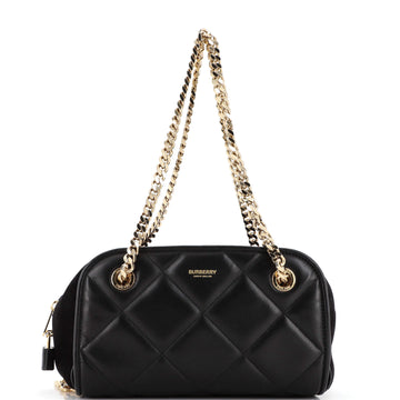 Burberry Double Cube Chain Bag Quilted Leather Small