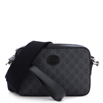 Gucci Interlocking G Patch Shoulder Bag GG Coated Canvas Small