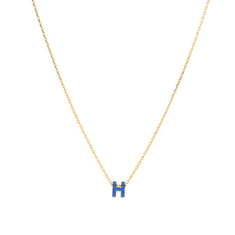 Hermes Pop H Pendant Chain Necklace Metal and Enamel Mini