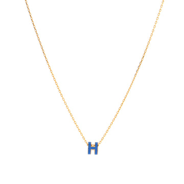 Hermes Pop H Pendant Chain Necklace Metal and Enamel Mini