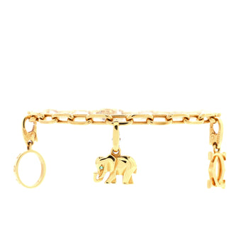 Cartier Spartacus 3 Charm Bracelet 18K Yellow Gold with Emerald