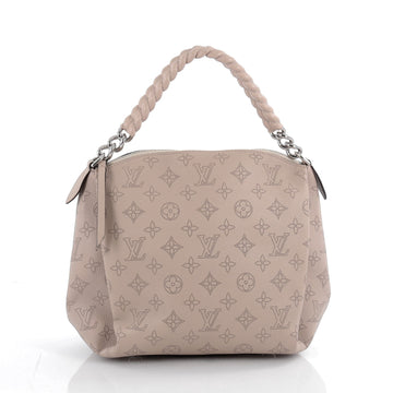 Louis Vuitton Babylone Handbag Mahina Leather BB Brown 2097101