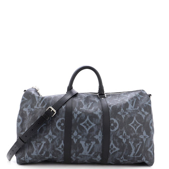Louis Vuitton Keepall Bandouliere Bag Limited Edition Monogram Pastel Noir 50
