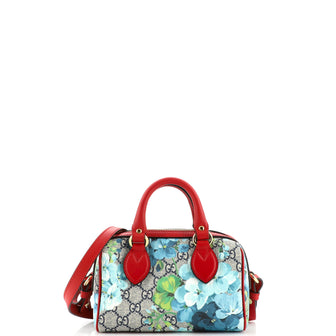 Gucci Convertible Boston Bag (Outlet) Blooms Print GG Coated Canvas Nano