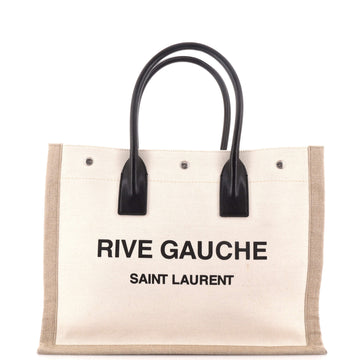 Saint Laurent Rive Gauche Shopper Tote Canvas Small