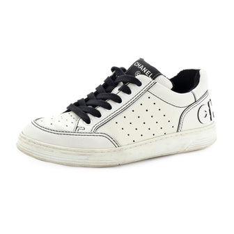 Chanel Women's Logo Low-Top Sneakers Leather