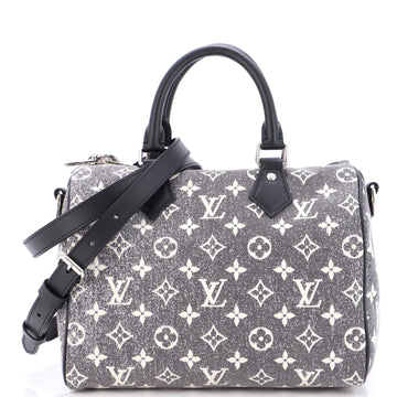 Louis Vuitton Speedy Bandouliere Bag Monogram Jacquard Denim 25