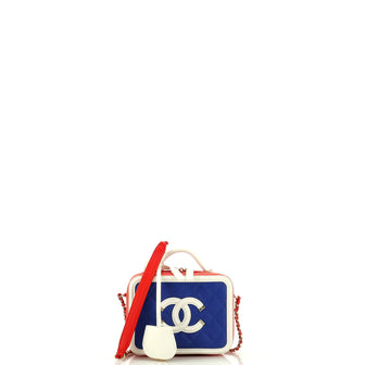 Chanel Filigree Vanity Case Quilted Caviar Small