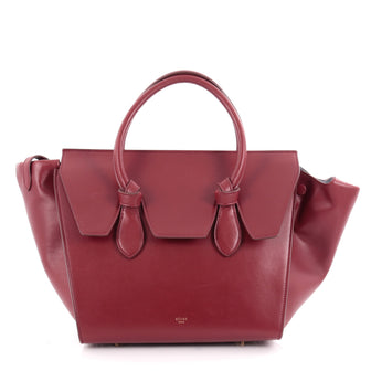 Celine Tie Knot Tote Smooth Leather Mini Red 2097901