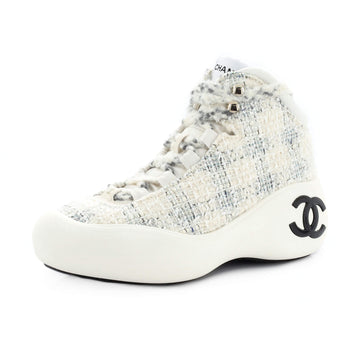 Chanel Women's Coco Neige CC Chunky High-Top Sneakers Tweed