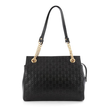 Gucci Soft Signature Shoulder Bag Guccissima Leather Black 2098203