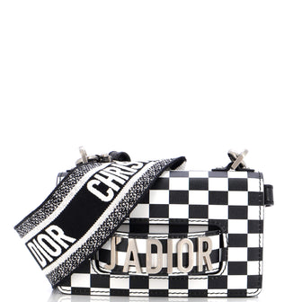 Christian Dior Dio(r)evolution Flap Bag Check Print Leather Mini