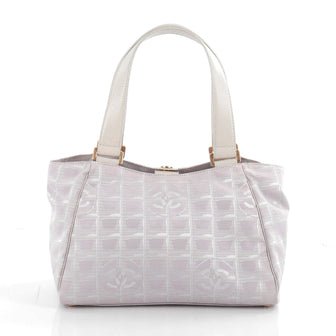 Buy Chanel Travel Line Shoulder Bag Nylon Medium Purple 2098401