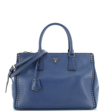 Prada Galleria Double Zip Tote Stitched City Calf Medium