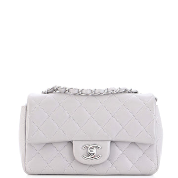 Chanel Classic Single Flap Bag Quilted Metallic Calfskin Mini