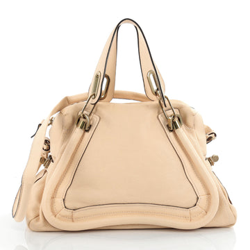 Chloe Paraty Top Handle Bag Leather Medium Neutral 2099601