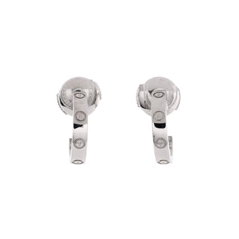 Cartier Love Hoop Earrings 18K White Gold Small
