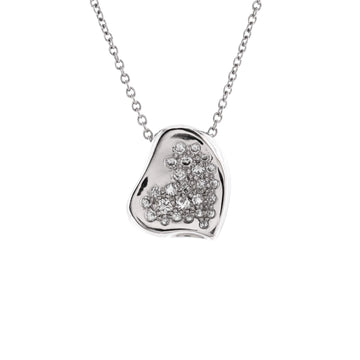 Tiffany & Co. Elsa Peretti Full Heart Pendant Necklace Platinum with Pave Diamonds