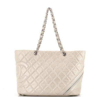 Chanel Cotton Club Tote Quilted Aged Calfskin Large