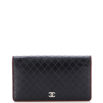 Chanel L-Yen Wallet Stitched Leather