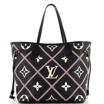 Louis Vuitton Neverfull NM Tote Monogram Empreinte Giant Broderies MM