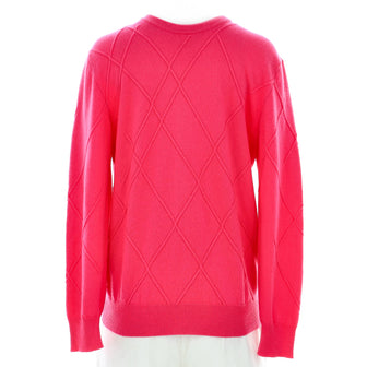 Hermes Women's Quilted Crewneck Pullover Sweater Cashmere