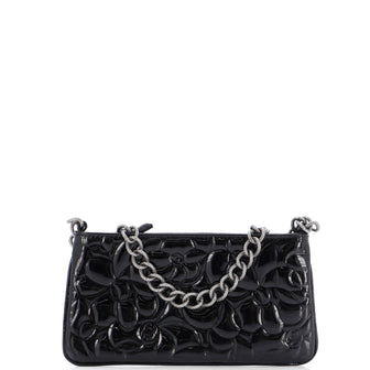 Chanel Camellia Chain Pochette Patent Mini