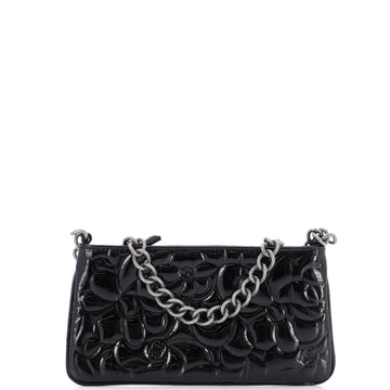 Chanel Camellia Chain Pochette Patent Mini
