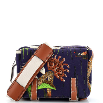 Loewe Military Messenger Bag Printed Canvas XS