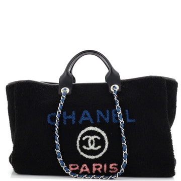 Chanel Deauville Tote Shearling Large