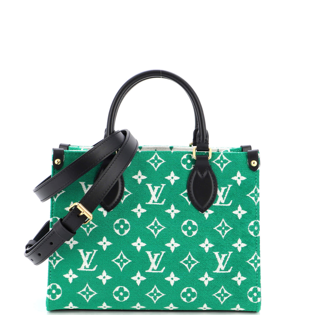 Louis Vuitton OnTheGo Tote LV Match Monogram Jacquard Velvet PM Green  210000213