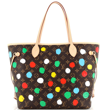 Louis Vuitton Neverfull NM Tote Yayoi Kusama Painted Dots Monogram Canvas MM