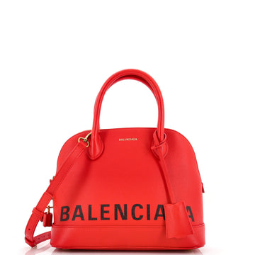 Balenciaga Logo Ville Bag Leather Small