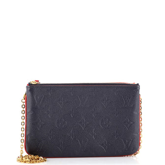 Louis Vuitton Double Zip Pochette Monogram Empreinte Leather