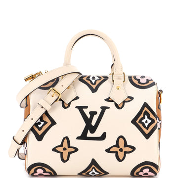Louis Vuitton Speedy Bandouliere Bag Wild at Heart Monogram Giant 25