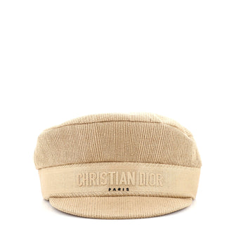 Christian Dior Logo Newsboy Cap Cotton Blend