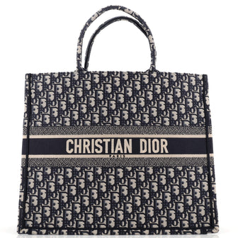 Christian Dior Book Tote Oblique Canvas Large