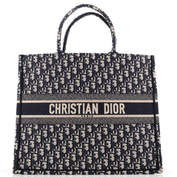 Christian Dior Book Tote Oblique Canvas Large