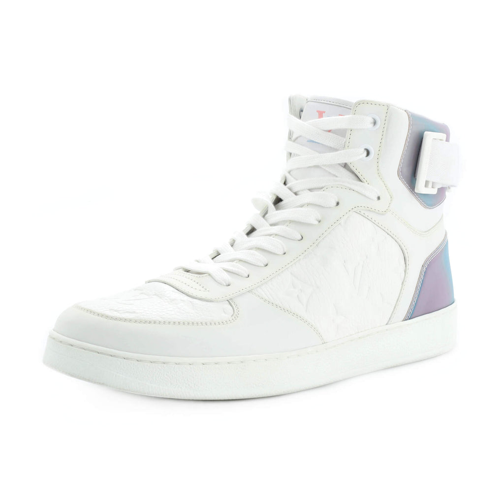 Louis Vuitton Men's Rivoli Sneaker Boots Monogram Leather White