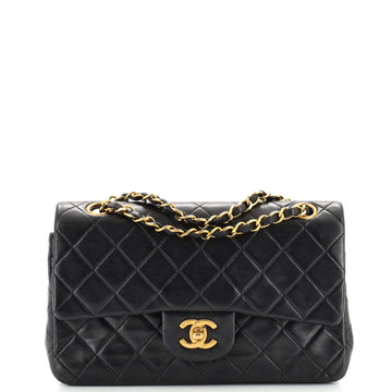 Chanel Vintage Classic Double Flap Bag Quilted Lambskin Small